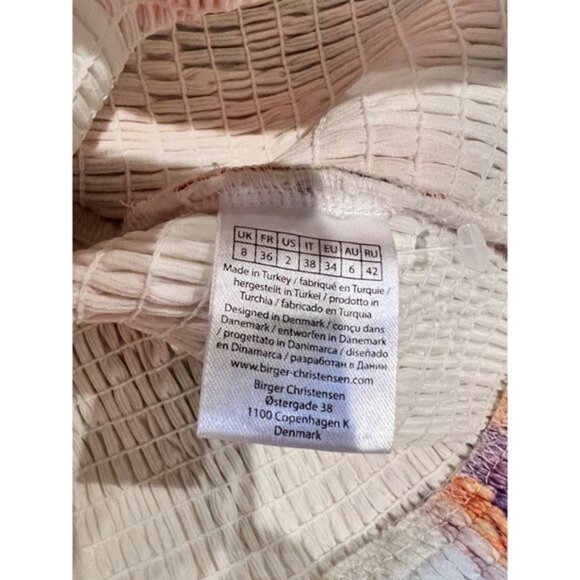 ROTATE Doris abstract-print smocked dress Size 2 - Picture 7 of 8